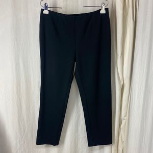 J.Jill MP M P PONTE Slim Leg Back Slit Leg Pants Black Petite Pull On Ankle